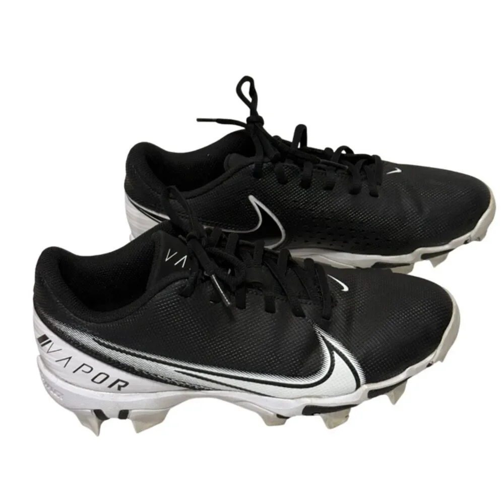 Nike Black & White Vapor Edge Shark CD0074 001 Cleats Size 6.5